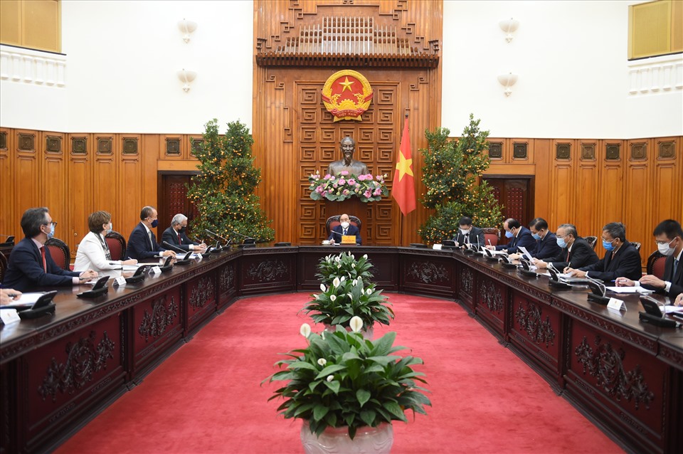 Thủ tướng Nguyễn Xuân Phúc tiếp một số Đại sứ, Trưởng đại diện các tổ chức của Liên Hợp Quốc tại Việt Nam - Ảnh: VGP/Quang Hiếu