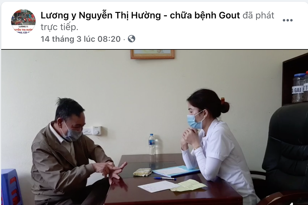 Lương y tự xưng Nguyễn Thị Hường vẫn liên tục đăng tải các video khám bệnh cho bệnh nhân.
