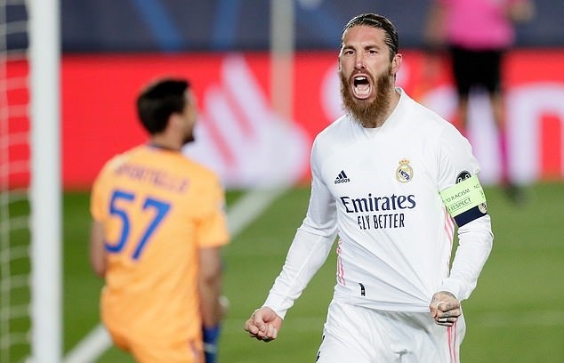 Ramos vẫn giữ được thói quen ghi bàn. Ảnh: Champions League.