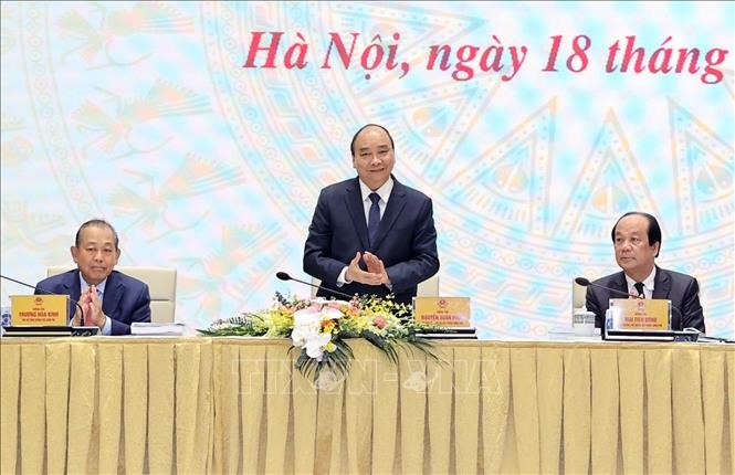 Thủ tướng Nguyễn Xuân Phúc chủ trì hội nghị.