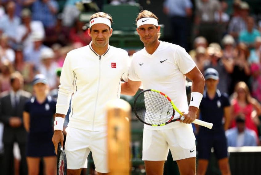 Nadal và Federer. Ảnh: AFP