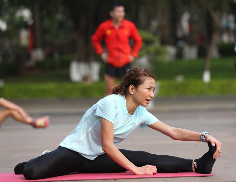 Nguyễn Thị Oanh là một trong những vận động viên có mặt sớm nhất tại Pleiku để chuẩn bị cho Tiền Phong Marathon 2021.