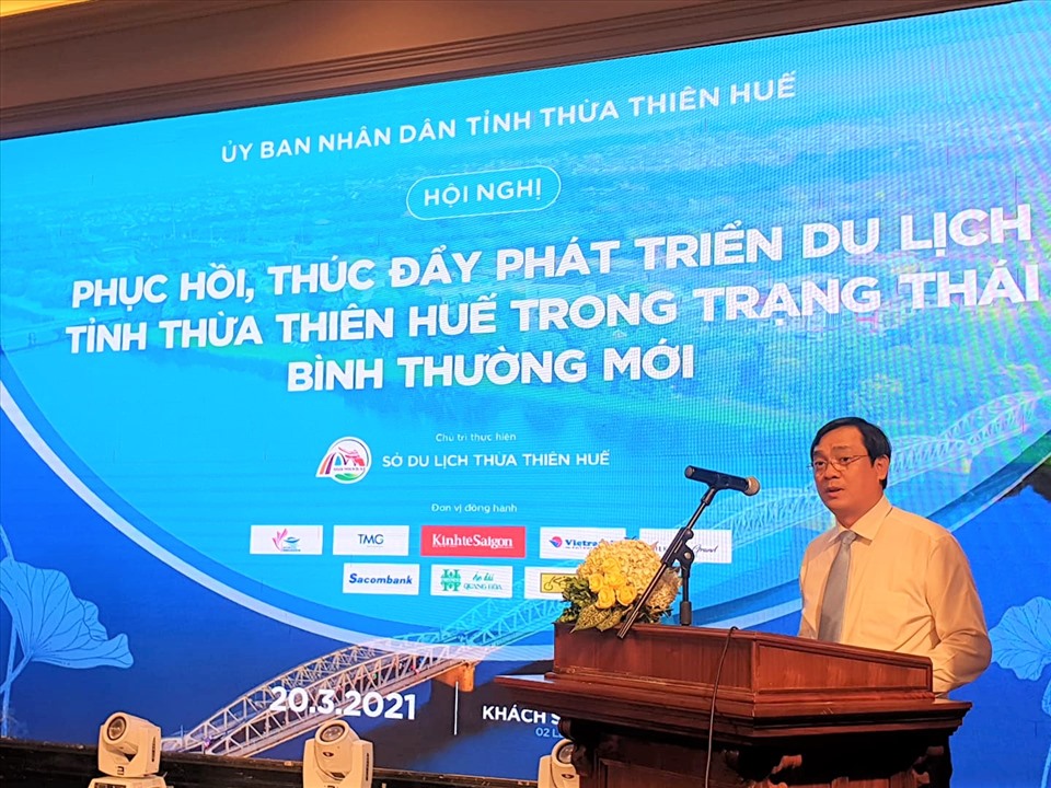 Ông Nguyễn Trùng Khánh – Tổng cục trưởng Tổng cục Du lịch phát biểu tại hội nghị. Ảnh: PĐ.