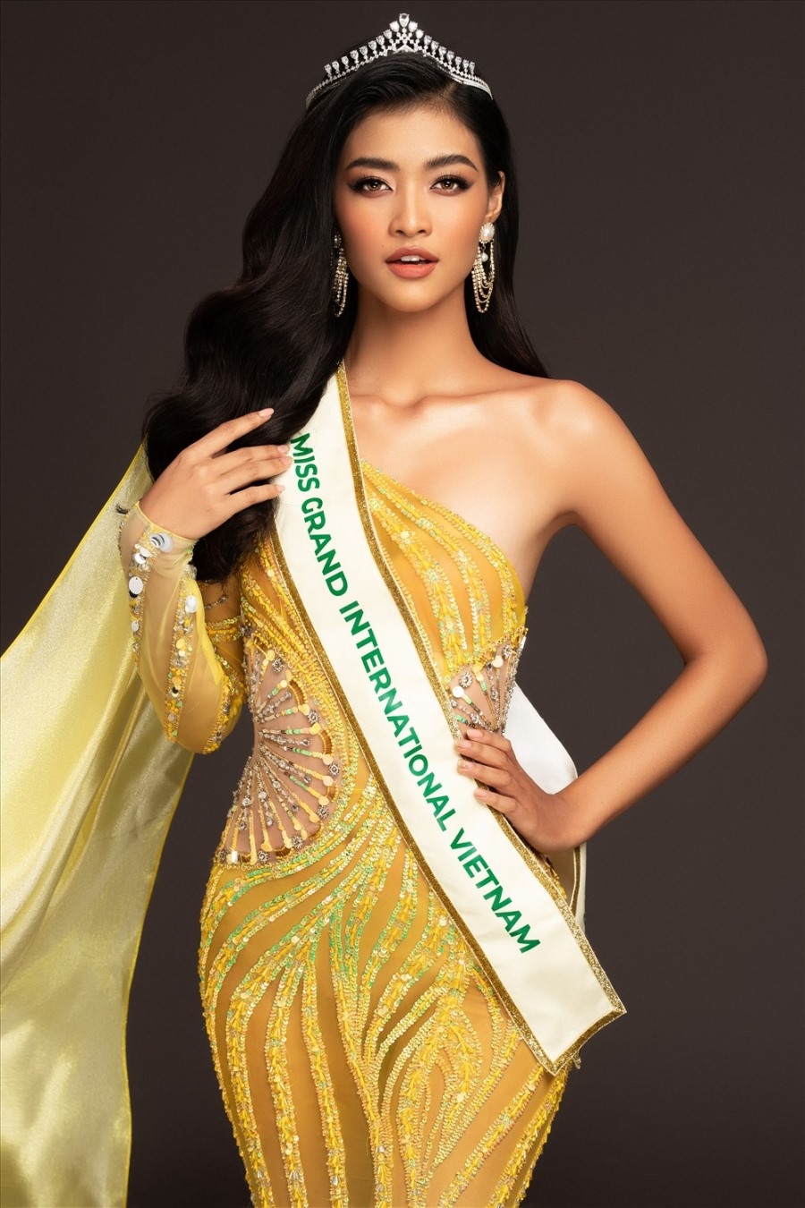 Là người đẹp Việt tham dự Miss Grand International 2019, Á hậu Kiều Loan cũng dừng chân ở top 10 chung cuộc. Ảnh: NVCC.