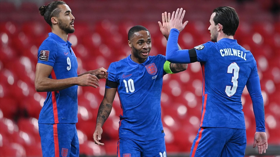 Đội tuyển Anh có chiến thắng đậm nhất (5-0) trong số những trận đã đấu tại vòng loại World Cup 2022 khu vực Châu Âu. Ảnh: AFP