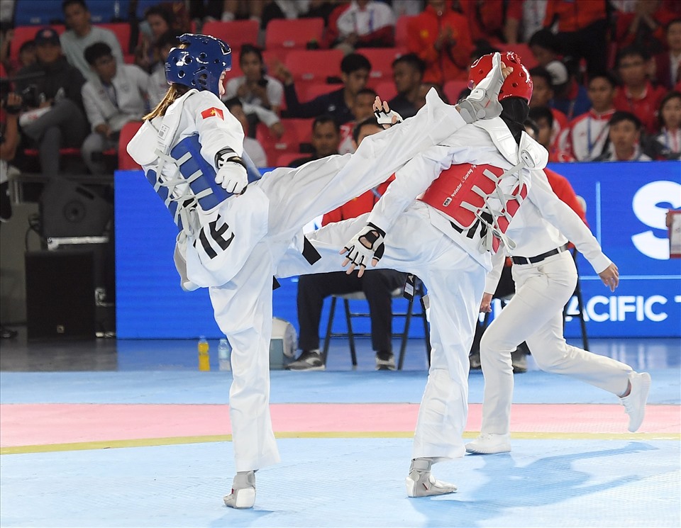 Các vận động viên taekwondo nằm trong danh sách tiêm vaccine COVID-19 đợt 1. Ảnh: Hải Minh