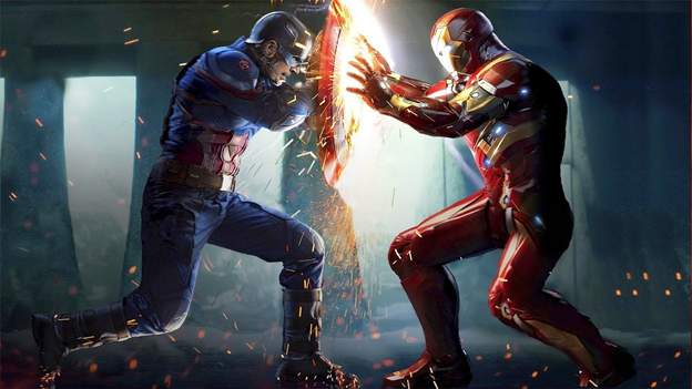 Iron Man và Captain America. Ảnh: CGV.