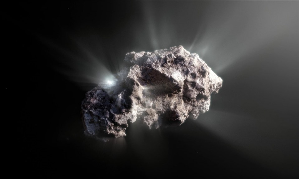 Ảnh mô phỏng bề mặt của sao chổi 2I/Borisov. Ảnh: ESO.