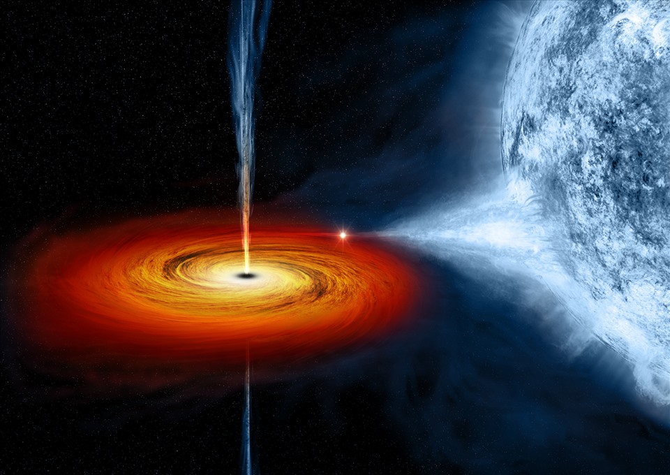 Hố đen theo mô phỏng của NASA. Ảnh: NASA
