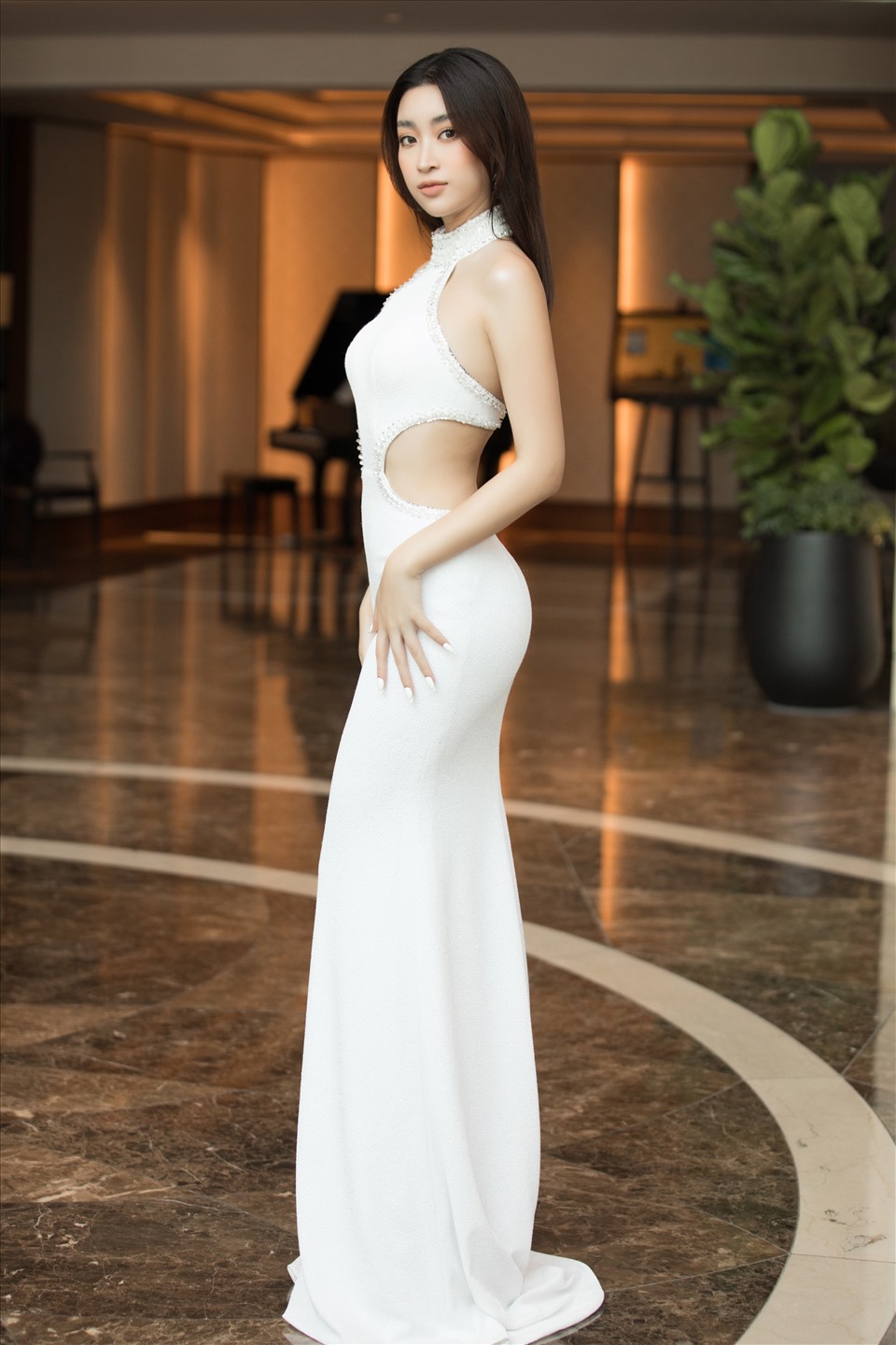 Ở mùa đầu tiên của Miss World Vietnam, cô từng đảm nhận vai trò đại sứ cùng Hoa hậu Tiểu Vy. Ảnh: MWVN.