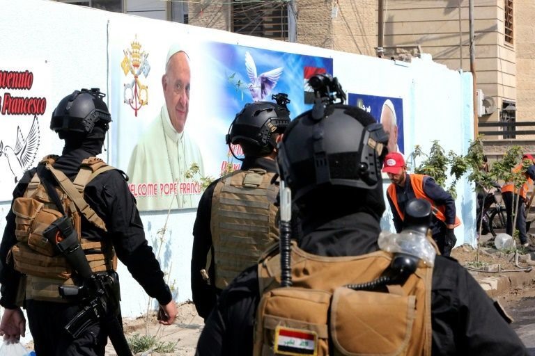 Cuộc không kích diễn ra hai ngày trước khi Giáo hoàng Francis chuẩn bị thăm Iraq. Ảnh: AFP