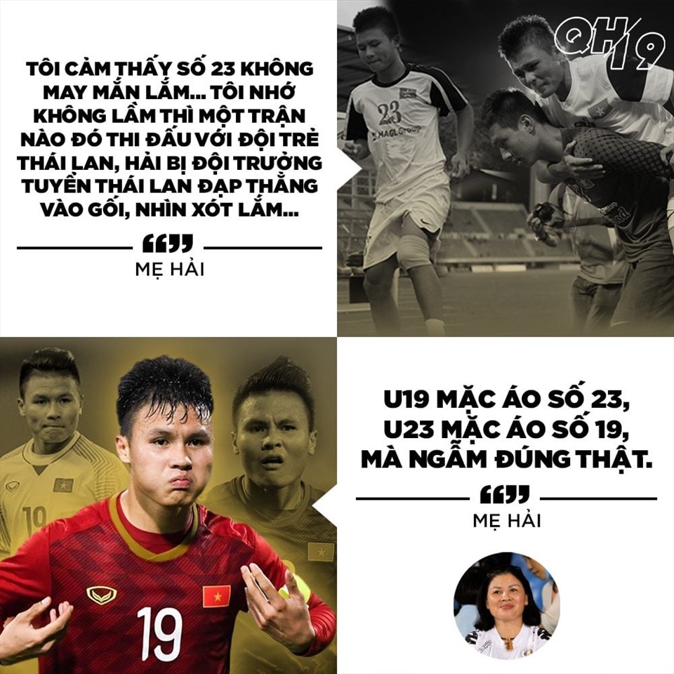 Quang Hải chia sẻ câu chuyện về chiếc áo số 19 trên fanpage.