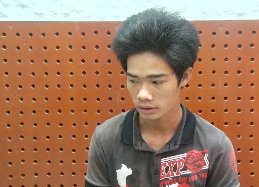 Nguyễn Thanh Thái, đối tượng trộm xe tại cơ quan Công an. Ảnh: Vũ Tiến