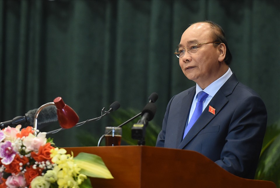 Thủ tướng phát biểu với cử tri Hải Phòng. Ảnh: Chinhphu.vn