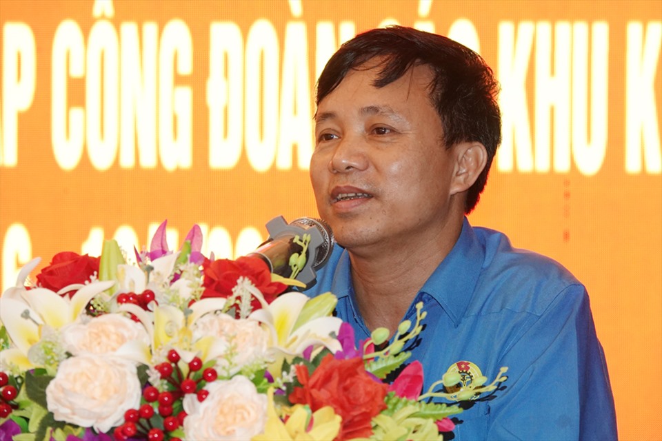 Ông Nguyễn Văn Danh - Chủ tịch LĐLĐ tỉnh Hà Tĩnh phát biểu chỉ đạo. Ảnh: TT.