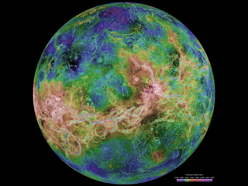 Hình ảnh bán cầu của sao Kim. Ảnh: NASA.