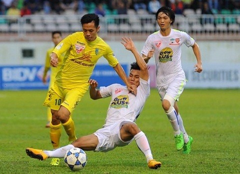 Trận Hoàng Anh Gia Lai 3-2 Hà Nội ở V.League 2015. Ảnh: T.L
