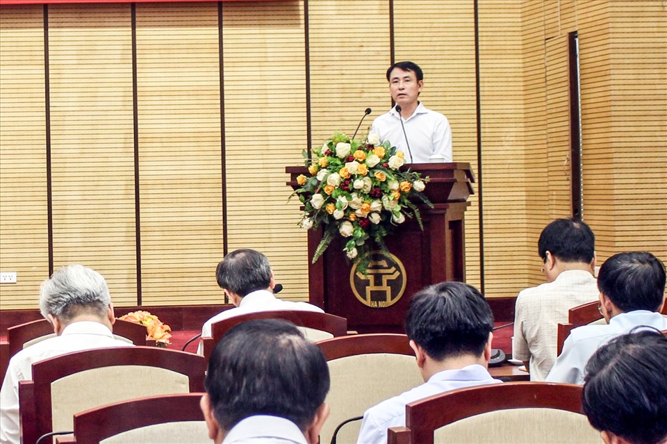 Phó Chủ tịch UBND TP Hà Nội Nguyễn Trọng Đông kết luận tại hội nghị. Ảnh: HN