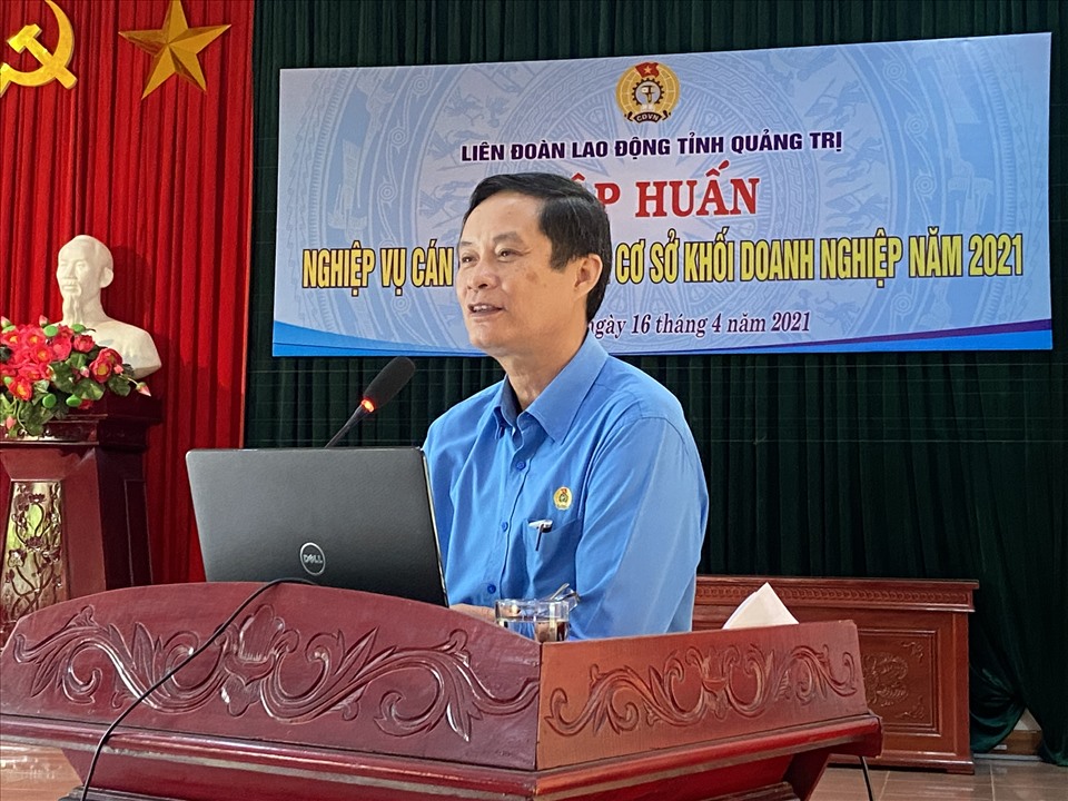 Ông Nguyễn Đăng Bảo – Phó Chủ tịch Thường trực LĐLĐ tỉnh Quảng Trị. Ảnh: Ly Na.