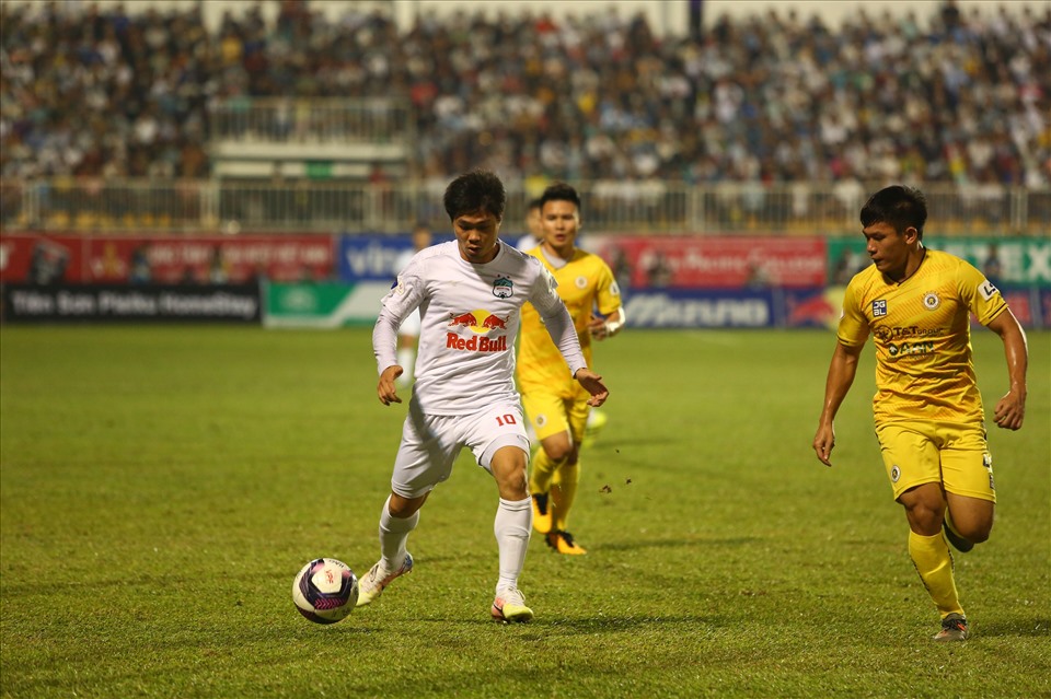 Hoàng Anh Gia Lai giành chiến thắng 1-0 trước Hà Nội. Ảnh: Thanh Xuân