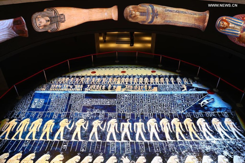 Một số hình ảnh phòng trưng bày xác ướp Ai Cập tại Bảo tàng Quốc gia Văn minh Ai Cập ở Cairo. Ảnh: Tân Hoa Xã