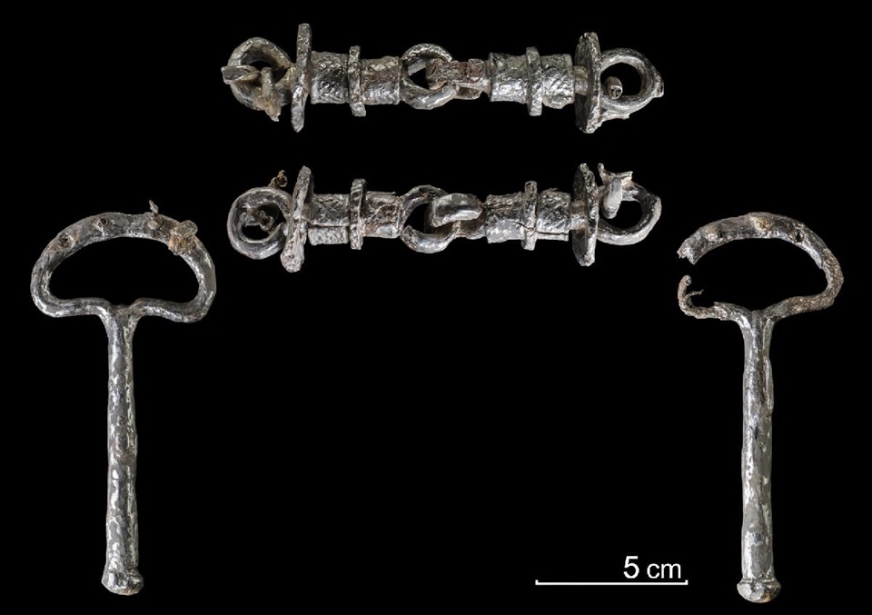 Một số bộ phận của dây nịt thời kỳ đồ đá được tìm thấy. Ảnh: Hiệp hội khu vực Westphalia-Lippe LW
