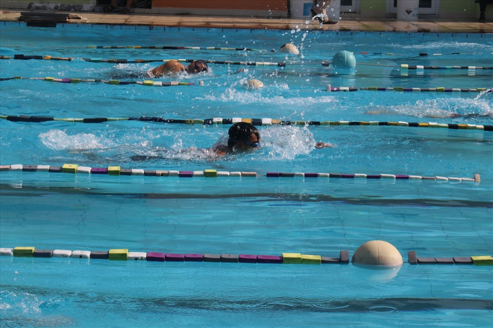 Giải bơi lội năm nay có khá nhiều vận động viên trong độ tuổi từ 36-44 tham gia. Ảnh:Phương Linh