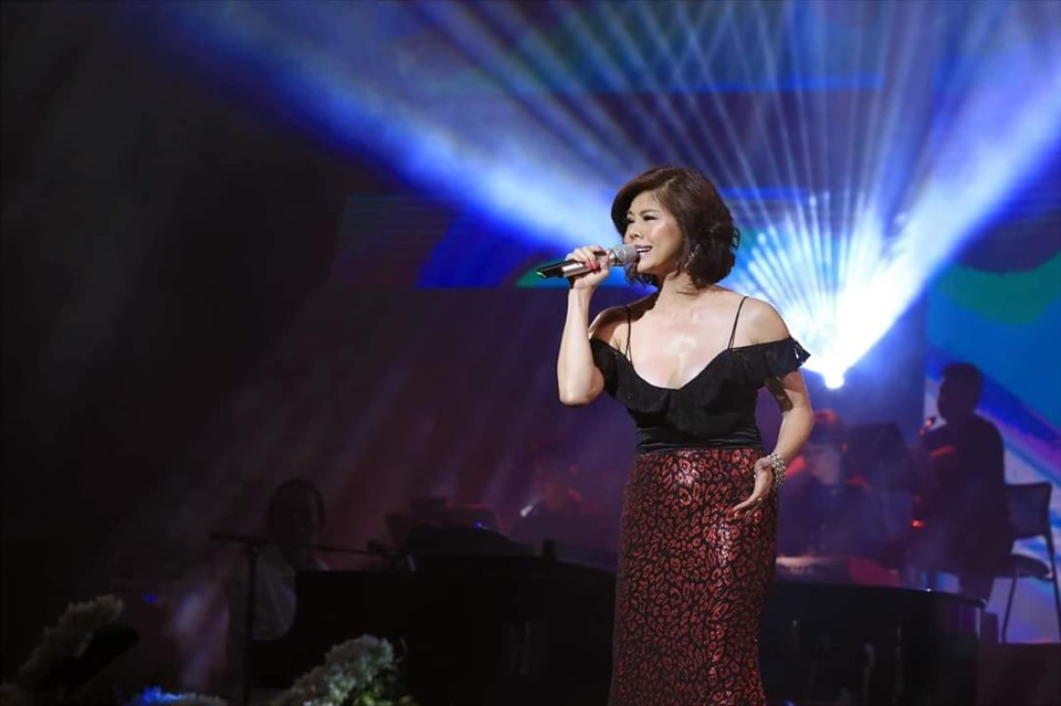 Ca sĩ Hồ Lệ Thu tham gia biểu diễn đêm nhạc “Xa vắng tiếng dương cầm” tại Đà Lạt. Ảnh: NSCC.