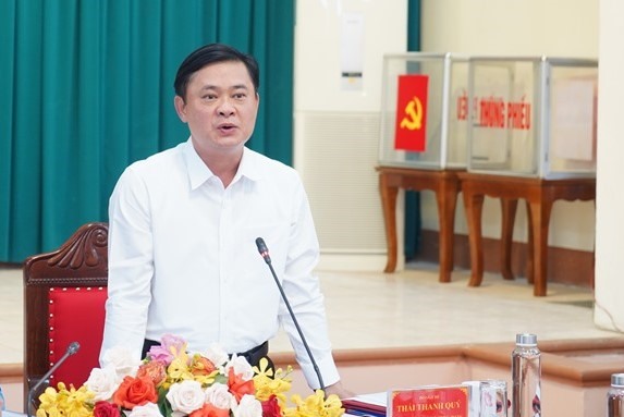 Ông Thái Thanh Quý - Bí thư Tỉnh ủy Nghệ An phát biểu tại Hội nghị. Ảnh: QĐ