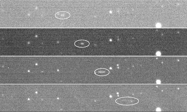 Lộ trình di chuyển của thiên thạch 2018LA. Ảnh: Viện SETI.
