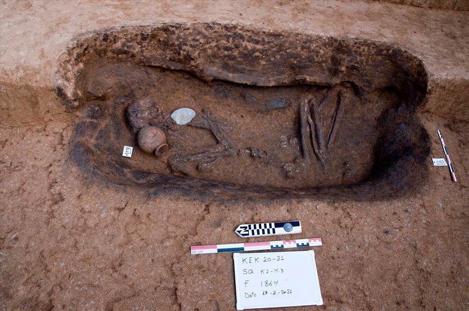 Khai quật 110 ngôi mộ cổ được thực hiện tại khu khảo cổ Koum el-Khulgan, thuộc tỉnh Dakahlia, cách Cairo khoảng 150 km. Ảnh: Bộ Du lịch và Cổ vật Ai Cập.