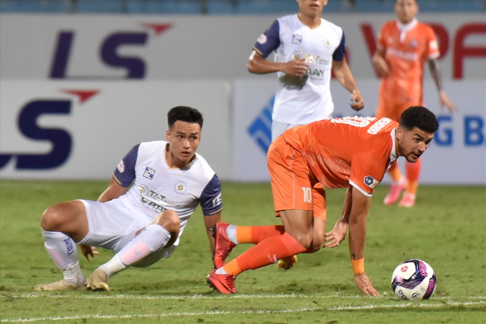 Hà Nội đã có trận thua gây thất vọng trước Bình Định trên sân Hàng Đẫy. Ảnh: Minh Hiếu