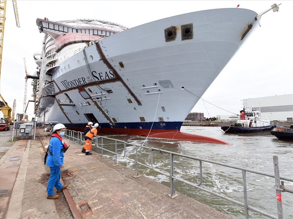 Siêu du thuyền lớn nhất thế giới dự kiến khởi hành từ Trung Quốc vào tháng 3.2022. Ảnh: Royal Caribbean International