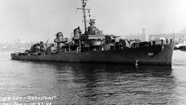 Tàu USS Johnson năm 1943. Ảnh: Bộ Tư lệnh Di sản và Lịch sử Hải quân/Hải quân Mỹ.