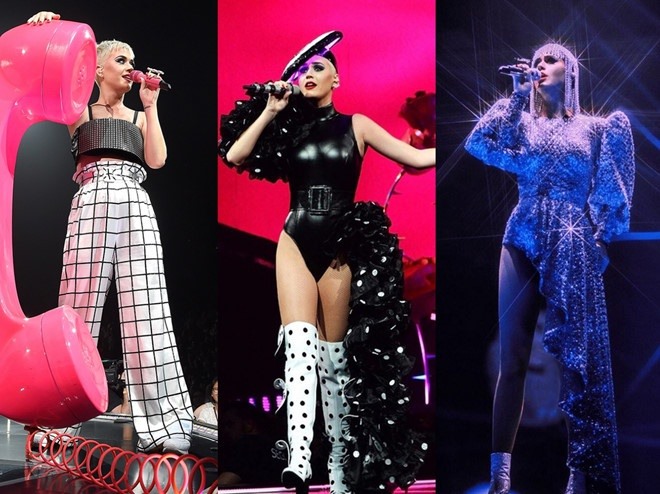 Riêng Katy Perry đã diện 9 thiết kế của NTK Công Trí từ 2017 đến 2019.