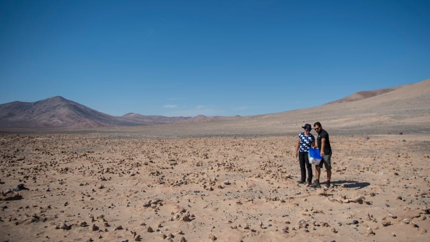 Vùng Yungay ở sa mạc Atacama là một trong những nơi khô căn nhất trên trái đất và giống với điều kiện trên sao Hỏa nhất. Ảnh: AFP