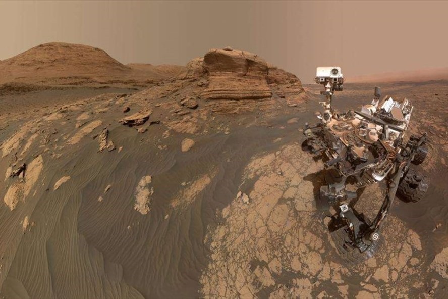 Bức ảnh chụp sao Hỏa do tàu thám hỏa Perseverance của NASA gửi về trái đất. Ảnh: NASA