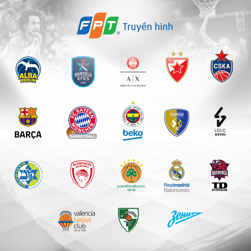 Những câu lạc bộ tham gia các kì EuroLeague. ả