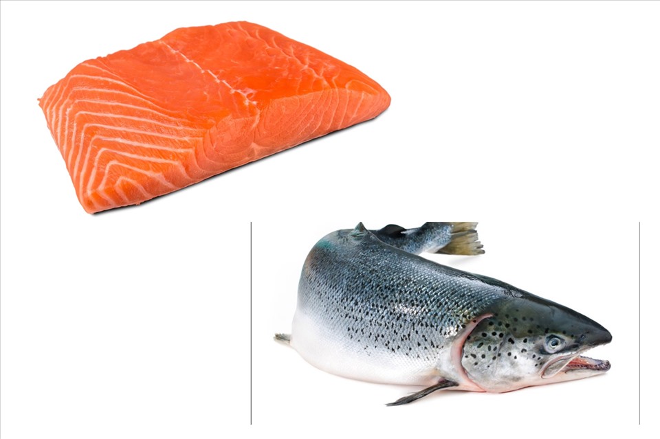 Cá hồi chứa nhiều axit béo omega-3 giúp chống lại đục thủy tinh thể, khô mắt, tăng nhãn áp và thoái hóa điểm vàng. Đồ Hoạ: Ánh Nhiên