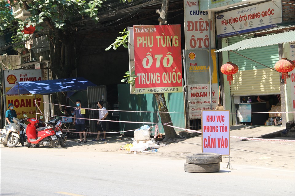 Khu vực bị phong tỏa thuộc tổ 15, phường Đồng Tiến, TP Hòa Bình.