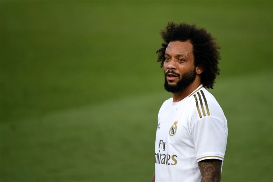 Mùa giải này, Marcelo không còn được sử dụng thường xuyên ở vị trí hậu vệ trái trong đội hình Real. Ảnh: AFP