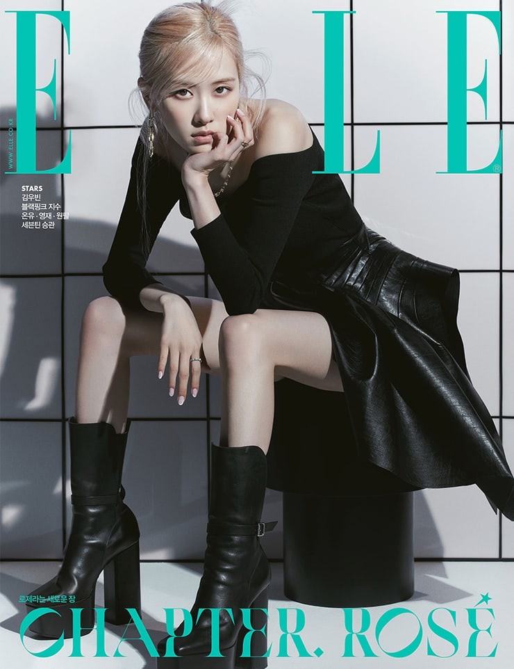 Rosé (Blackpink) trên tạp chí Elle Korea. Ảnh: Soompi