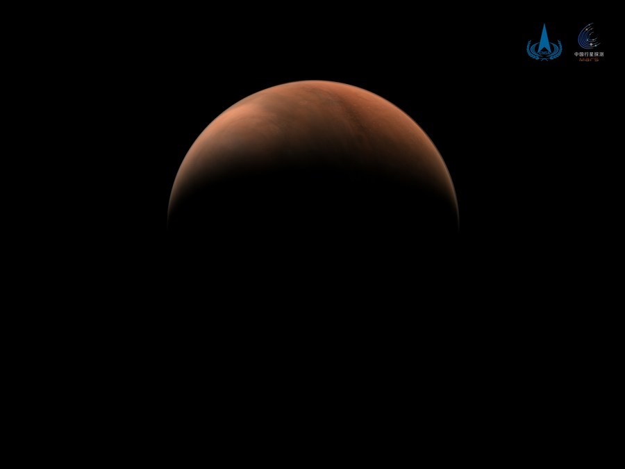 Thiên Vấn 1 chụp ảnh sao Hỏa ngày 18.3 .2021. Ảnh: CNSA/Xinhua