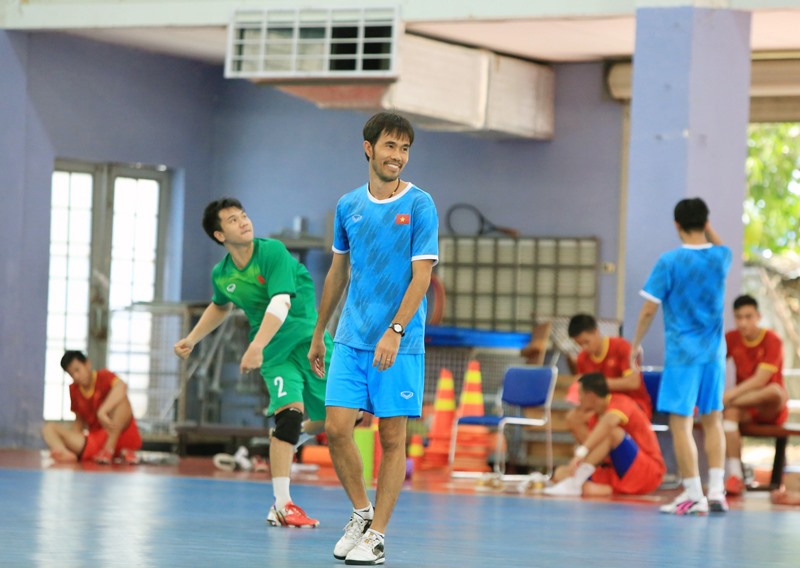 Huấn luyện viên Phạm Minh Giang đã ghi tên vào lịch sử Futsal Việt Nam. Ảnh: VFF