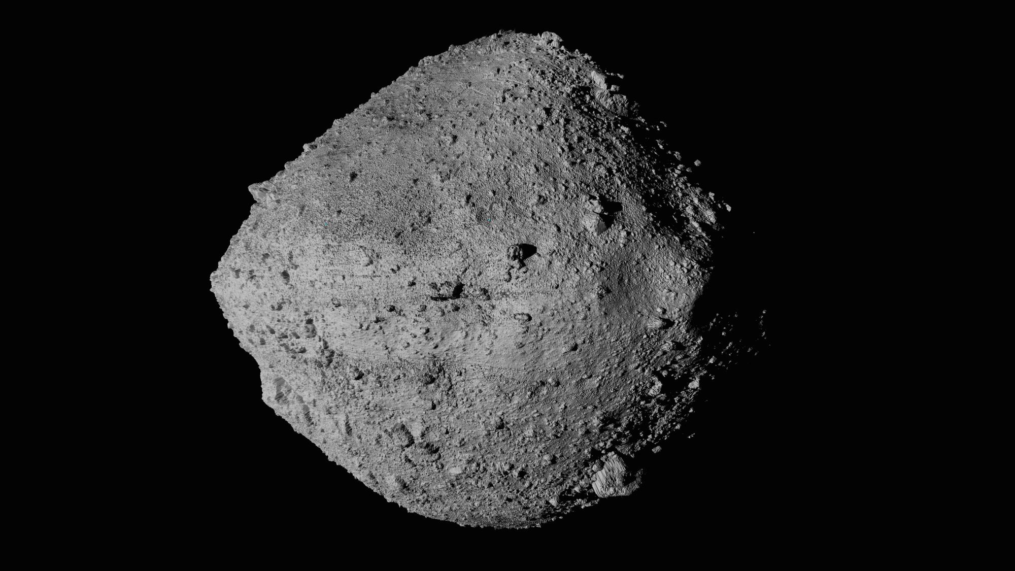 Tàu vũ trụ NASA thu thập mẫu đá trên tiểu hành tinh Bennu. Ảnh: NASA