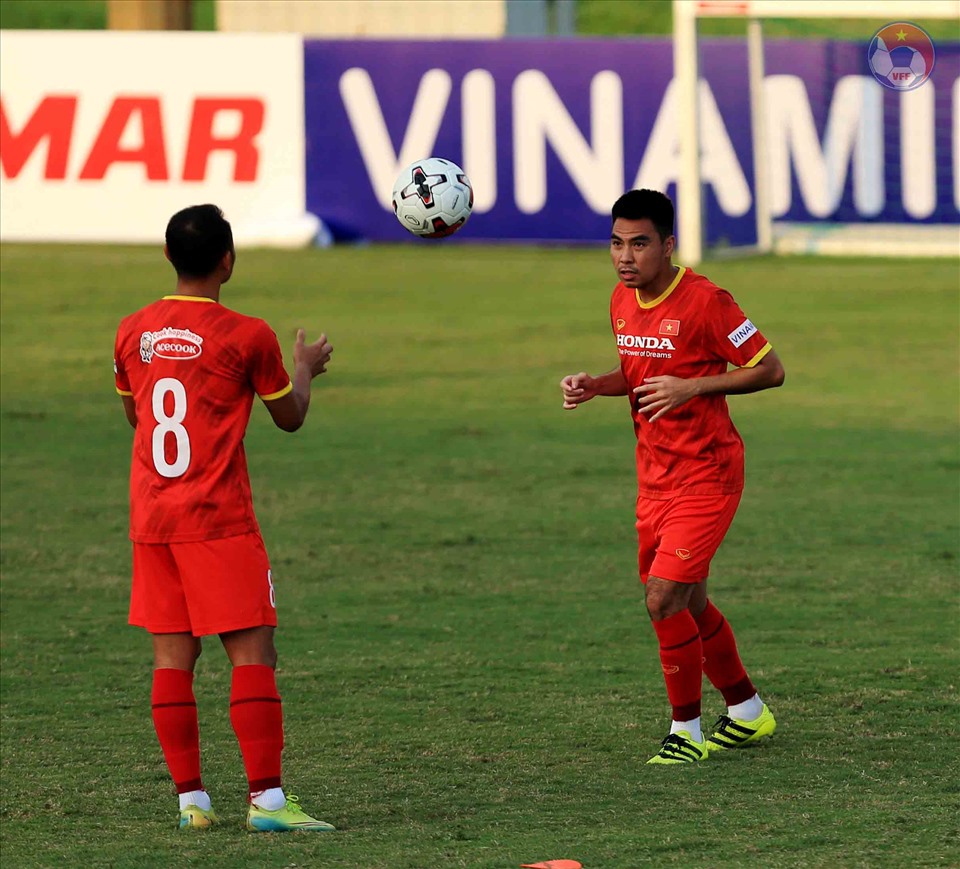 Đức Huy có thể là tiền vệ được ông Park lựa chọn ở tuyến giữa của đội tuyển Việt Nam. Ảnh: VFF