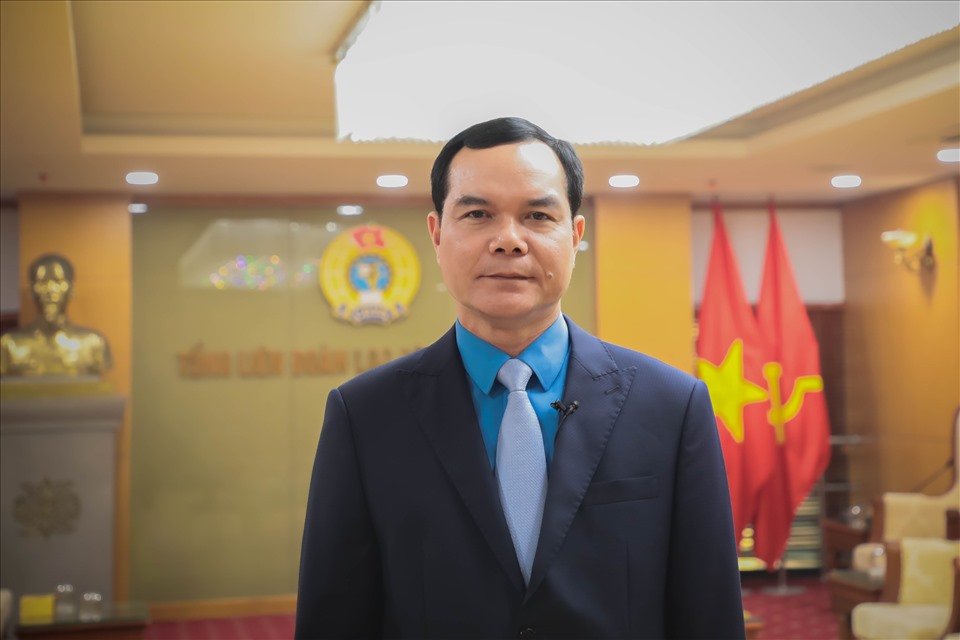 Ông Nguyễn Đình Khang, Uỷ viên Trung ương Đảng, Chủ tịch Tổng LĐLĐVN. Ảnh: Việt Lâm