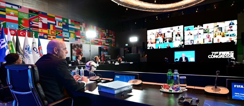 Đại hội FIFA lần thứ 71 đã được tổ chức theo hình thức trực tuyến. Ảnh: VFF