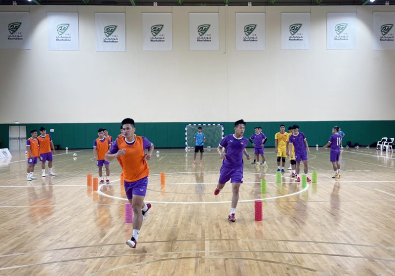 Toàn đội đã sẵn sàng cho mục tiêu tranh vé dự Vòng chung kết FIFA Futsal World Cup 2021. Ảnh: VFF