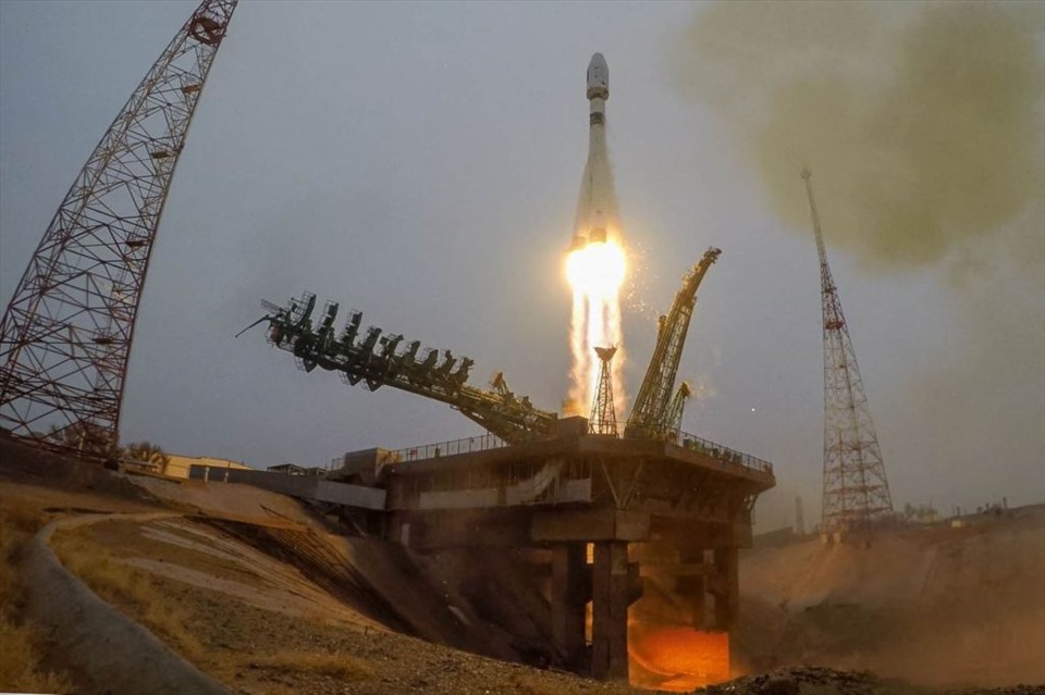 Nga phóng vệ tinh lên quỹ đạo hôm 22.3.2021. Ảnh: AFP